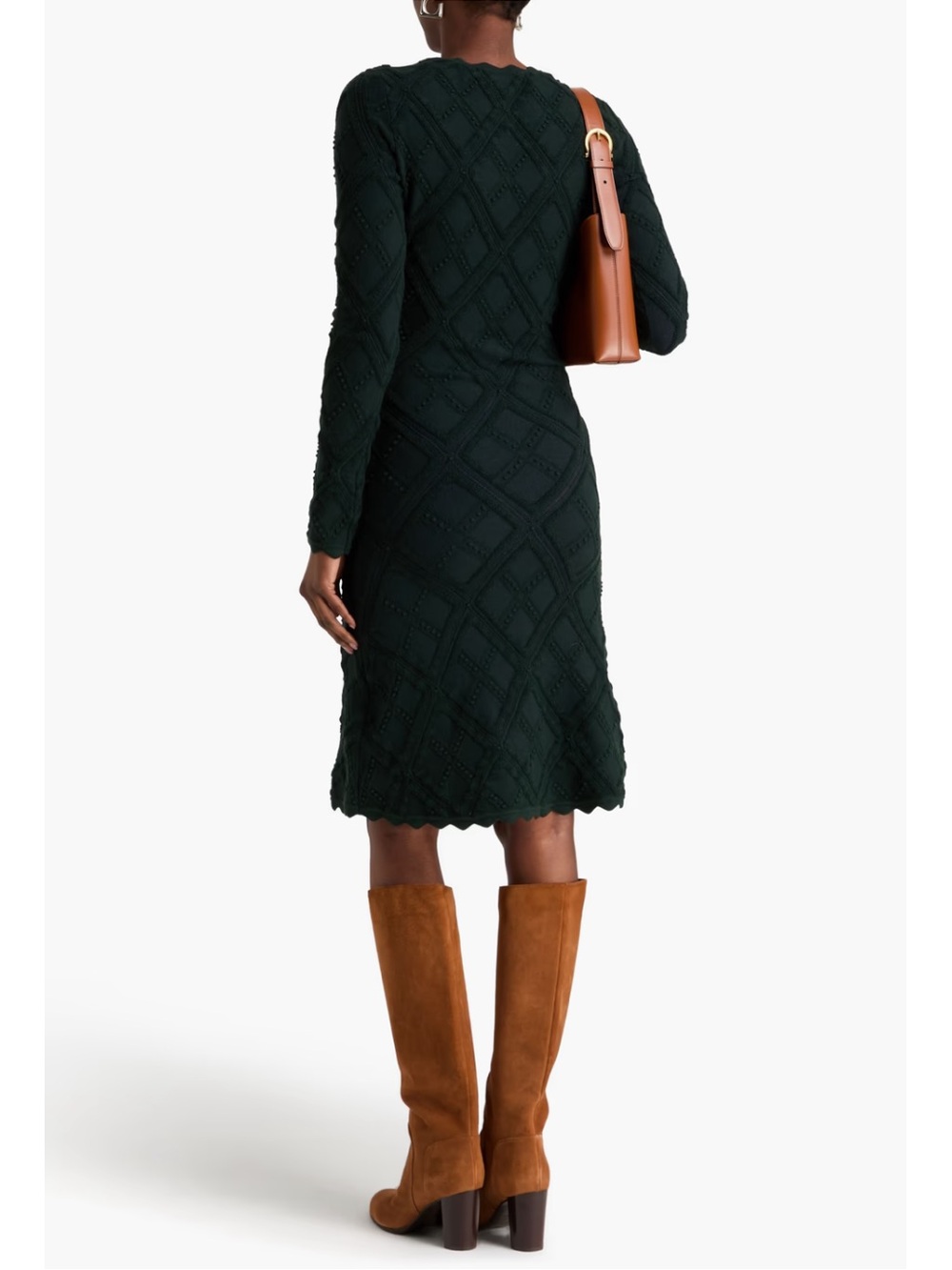 NWT Burberry Aran Wool Long-Sleeve Knitted Dress Size XS - Picture 7 of 15